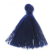 Pompon imitation coton 27-30 mm Bleu Nuit x1