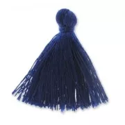 Pompon imitation coton 27-30 mm Bleu Nuit x1