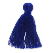 Pompon imitation coton 27-30 mm Bleu Dur x1