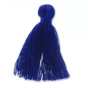 Pompon imitation coton 27-30 mm Bleu Dur x1