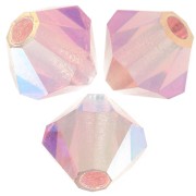 Perles toupies Preciosa - Rondelle Bead 4 mm - Rose peach AB 2X x30