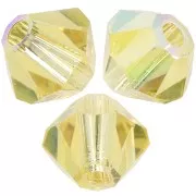 Perles toupies Preciosa - Rondelle Bead 4 mm - Acid yellow AB x30