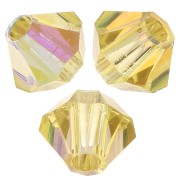 Perles toupies Preciosa - Rondelle Bead 3 mm - Acid Yellow AB x30