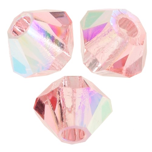 Perles toupies Preciosa - Rondelle Bead 3 mm - Rose Peach AB x30