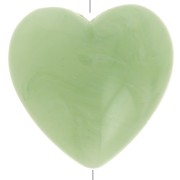 Perle coeur 17x18 mm en résine translucide - Lichen marbré x1|raw }}