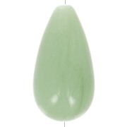 Perle poire en résine translucide 26x14 mm - Lichen marbré x1