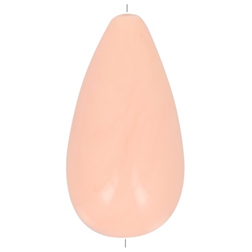 Perle poire en résine opaque 26x14 mm - Peach x1