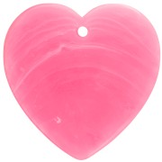 Pendentif coeur en résine opaque 36x36.5 mm - Rose vif marbré x1|raw }}