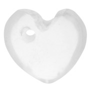 Sequin coeur 10 mm en pierre gemme - Cristal de roche x1|raw }}
