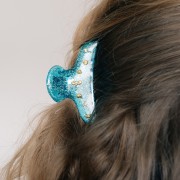 Pince à cheveux crocodile 42x79 mm en acrylique translucide - Crystal Mat x 1