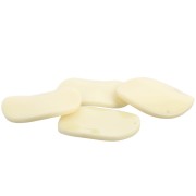 Pendentif rond ondulé en acrylique 34 mm - Ecru x1