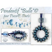 Perles en verre Samos® par Puca® 7x5 mm - Polynesian Blue x10g