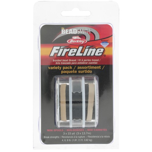 Set de 3 bobines de fil Fireline - 0.12 mm - 0.15 mm - 0.17 mm - Black Satin x13 m