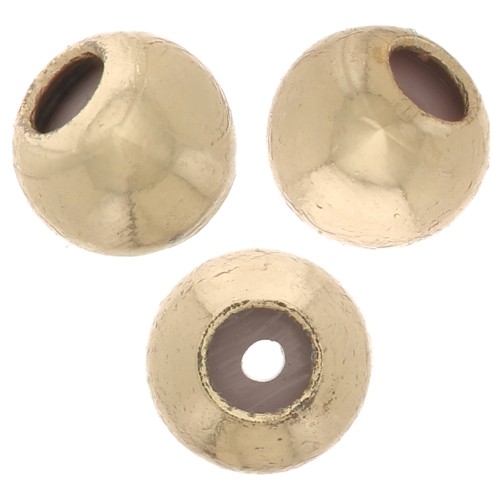 Perle stoppeur 3 mm avec un trou de 0,5 mm - Doré x10