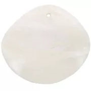 Pendentifs losange en nacre 39x44 mm Naturel x2