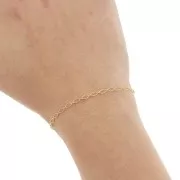 Chaîne maille forçat ovale 2.4 mm - Gold filled (or laminé) x20cm