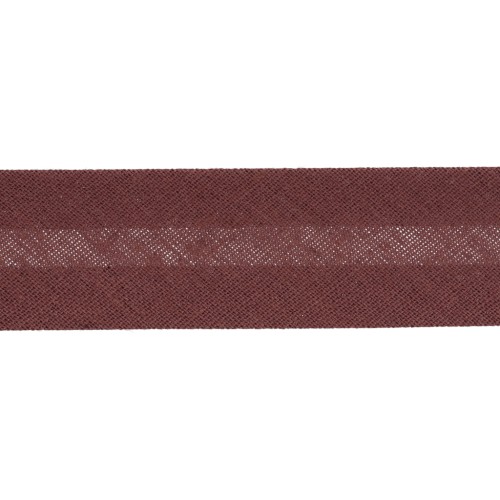 Biais en polycoton 20 mm Marron x 1m