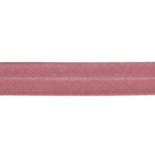 Biais en polycoton 20 mm Vieux Rose x 1m
