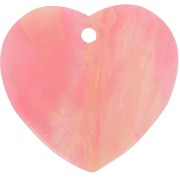 Sequin coeur 15x16.5 mm en acrylique - Marbré rose pailleté x1|raw }}
