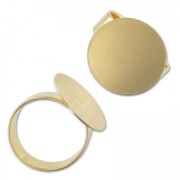 Bague ajustable sous le plateau 18 mm doré à l'or fin x1