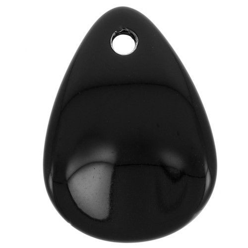 Sequins pétales de fleurs incurvés 17 mm en acrylique - Noir x15