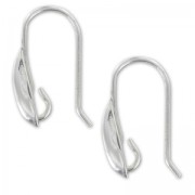 Crochets d'oreilles - Fabrication européenne - 19 mm en Argent 925 x2