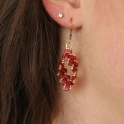 Dormeuses avec anneau ouvert 15 mm - Doré x4