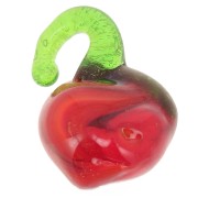 Breloque pomme en verre 12 mm - Rouge - Vert x1|raw }}