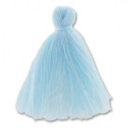 Pompon imitation coton 27-30 mm Bleu Clair x1
