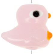 Perle canard en verre 15x17 mm - Rose x1