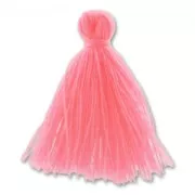 Pompon imitation coton 27-30 mm Light Rose Fluo x1