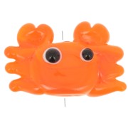Perle crabe en verre 15x22 mm - Orange x1