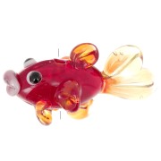 Perle poisson rouge en verre 16x31 mm - Rouge x1|raw }}