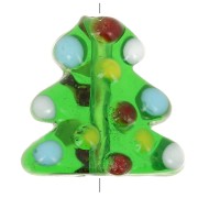 Perle sapin de Noël en verre 16x16 mm - Vert x1|raw }}