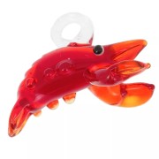 Pendentif homard en verre 17x26 mm - Rouge x1|raw }}