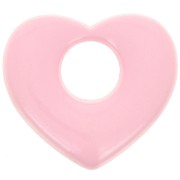 Pendentif coeur en laiton 16x18 mm - Rose x1|raw }}