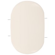 Perle rectangle arrondi 2 trous 27x17 mm en Résine opaque - Ivoire x1