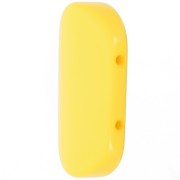 Perle rectangle arrondi 2 trous 27x17 mm en résine opaque - Jaune Citron x1