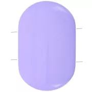 Perle rectangle arrondi 2 trous 27x17 mm en résine opaque - Lavande x1