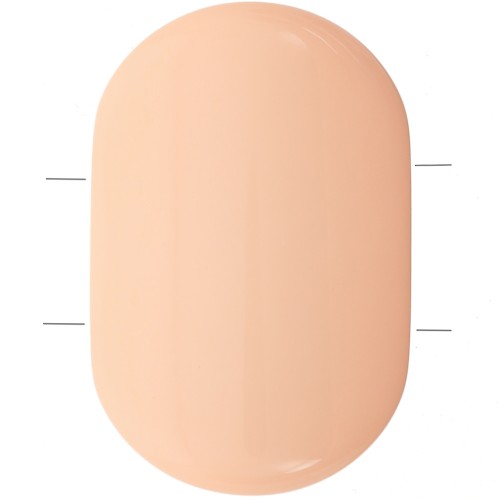 Perle rectangle arrondi 2 trous 27x17 mm en Résine opaque - Blush x1