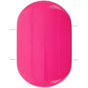 Perle rectangle arrondi 2 trous 27x17 mm en Résine opaque - Rose foncé x1