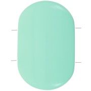 Perle rectangle arrondi 2 trous 27x17 mm en Résine opaque - Vert turquoise x1