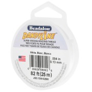 Fil nylon tressé Dandyline 0.13 mm - Blanc x25m