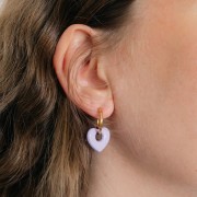 Pendentif coeur en laiton 16x18 mm - Doré x1