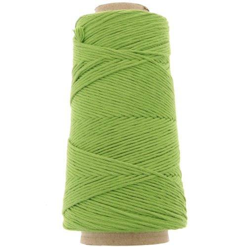Bobine de cordon coton macramé Organic Cotton Détox XL peigné - Vert herbe x200 m
