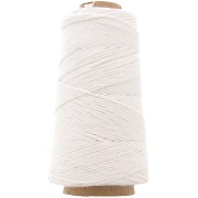 Bobine de cordon coton macramé Organic Cotton Détox XL peigné - Blanc x200 m