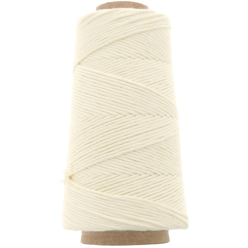 Bobine de cordon coton macramé Organic Cotton Détox XL peigné - Ecru x200 m