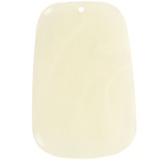 Pendentif trapèze en résine translucide - 40x27 mm - Marbré Ivoire x1|raw }}