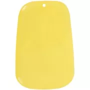 Pendentif trapèze en résine translucide - 40x27 mm - Marbré Jaune citron x1