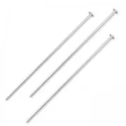 Clous tête plate 60x0.8 mm en Argent 925 x6